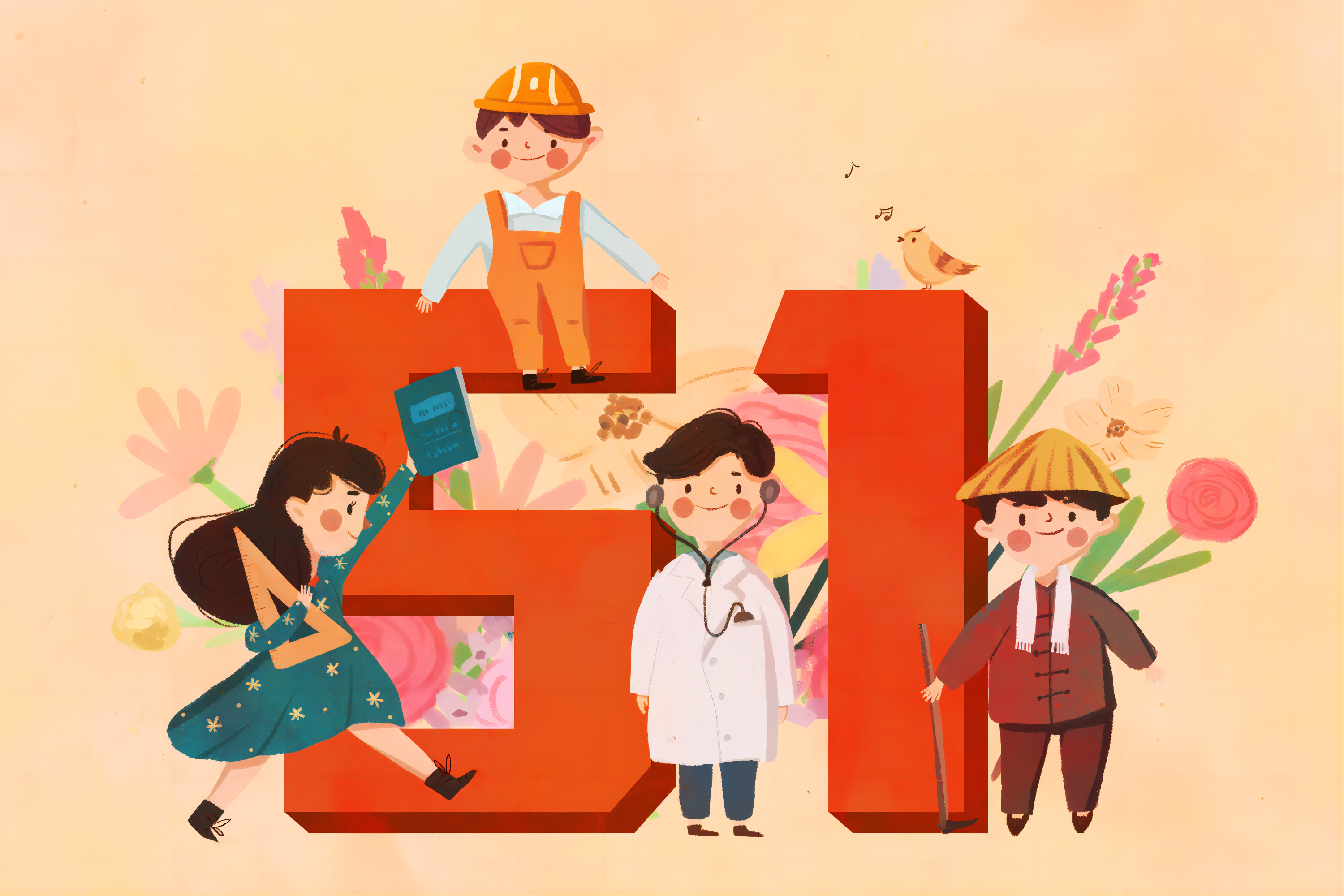 与我们一起，欢度五一